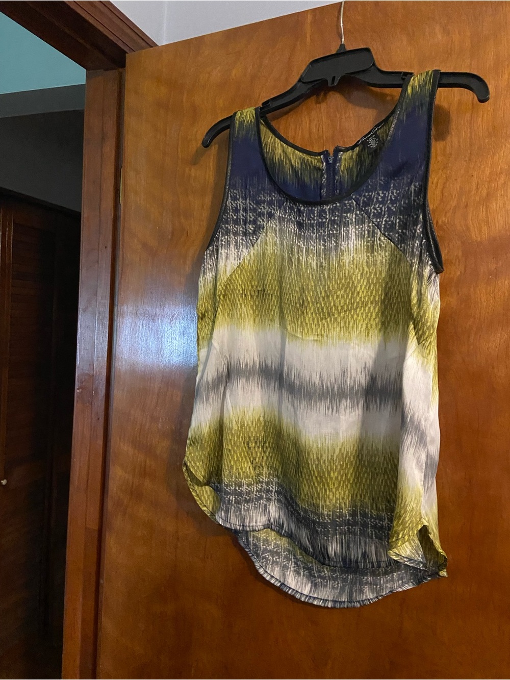 Kenneth Cole New York Striped Ombre Tank in Yellow, Navy, White